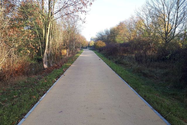 Ausgebauter Geh- und Radweg Wuhletalweg