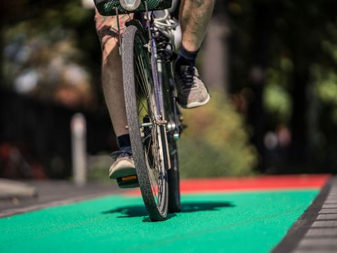 Grünbeschichtung Radweg Berlin infraVelo