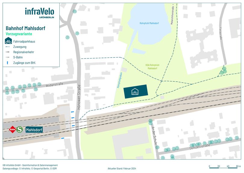 Karte Fläche Fahrradparkhaus Mahlsdorf