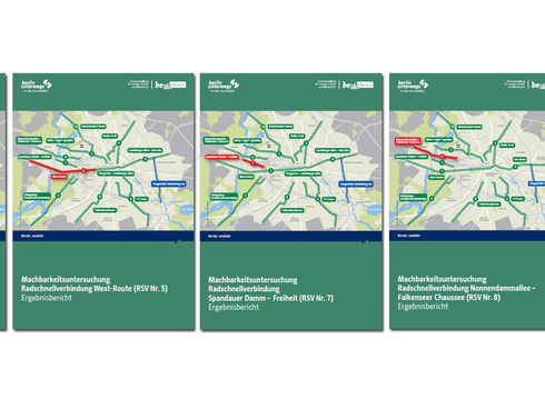 Berichte zur Machbarkeit der Radschnellverbindungen 4, 5, 7 und 8