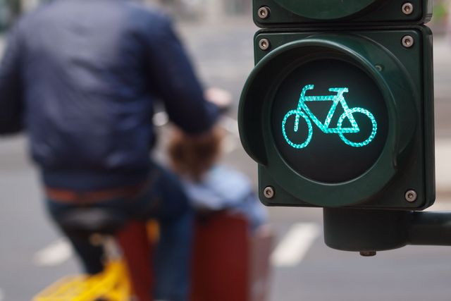 Grüne Ampel mit Fahrradsymbol