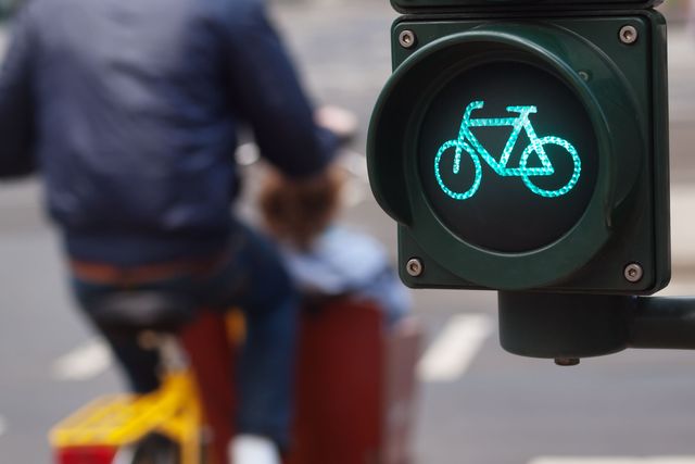 Grüne Ampel mit Fahrradsymbol
