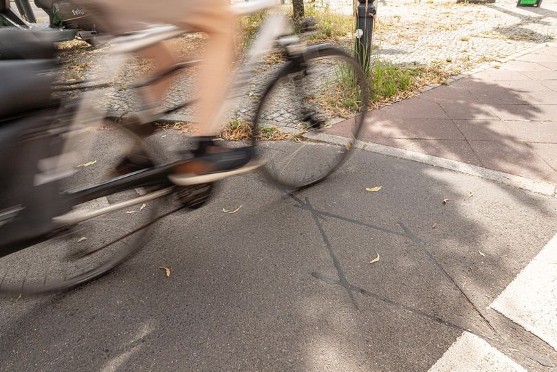 verbaute Induktionsschleife an der Zählstelle