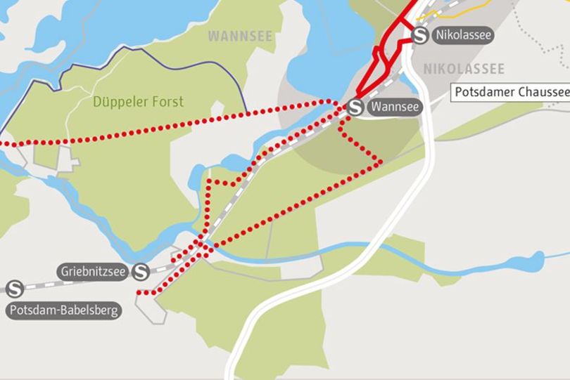 Routenabschnitt Süd RSV Königsweg-Kronprinzessinenweg 