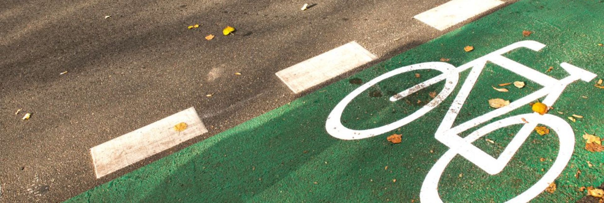 Grüner Radweg mit weißem Fahrradsymbol Berlin
