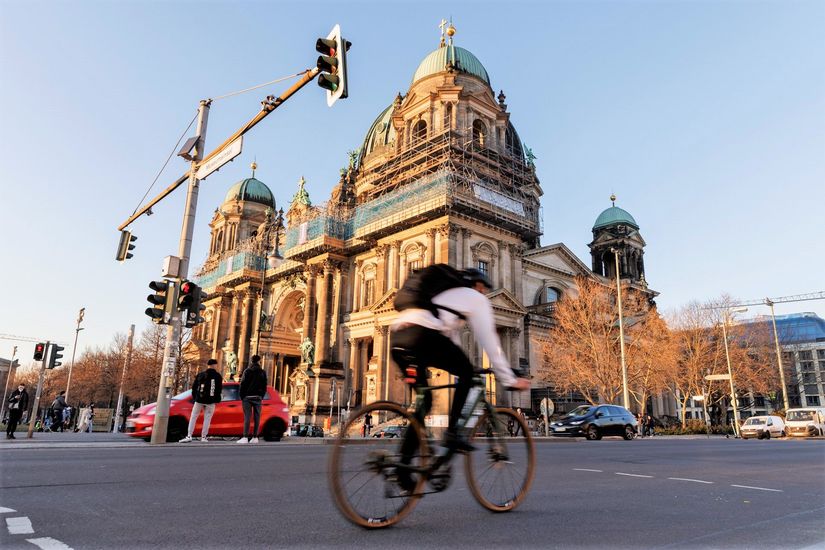 Radfahrer in Berlin-Mitte
