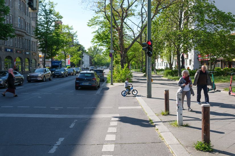 Fahrradweg an der Oranienstraße