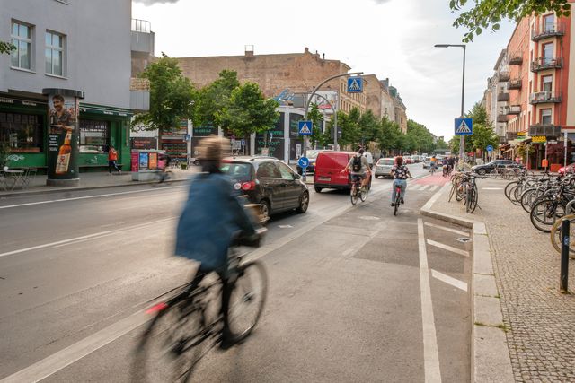 Radfahrstreifen Schlesische Straße