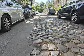 Kopfsteinpflaster in der Niederstraße