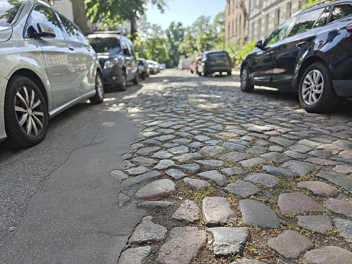 Kopfsteinpflaster in der Niederstraße