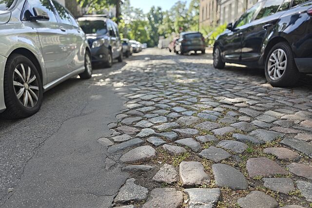 Kopfsteinpflaster in der Niederstraße