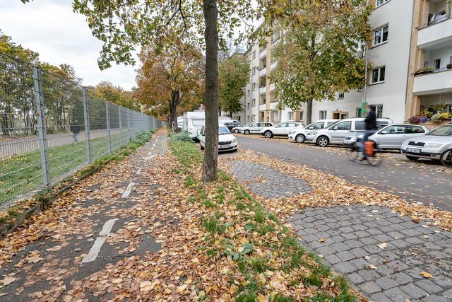 Fahrradfahrer auf der Oderstraße