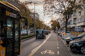 Temporäre Radfahrstreifen auf der Kantstraße