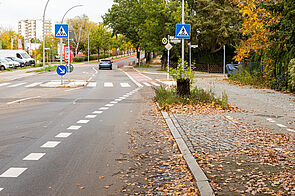 Radweg Dahlemer Weg nach Verbesserung durch Radverkehrsmaßnahme