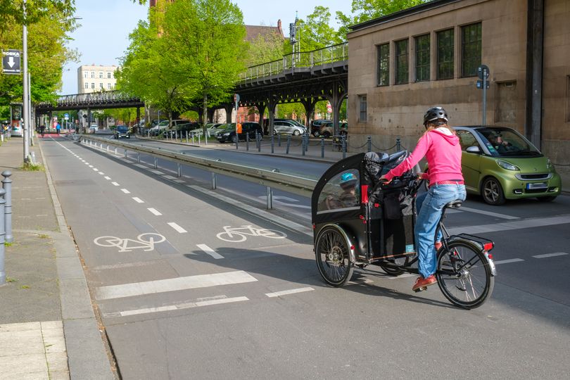 2-Richtungsradfahrstreifen an der Kleiststraße