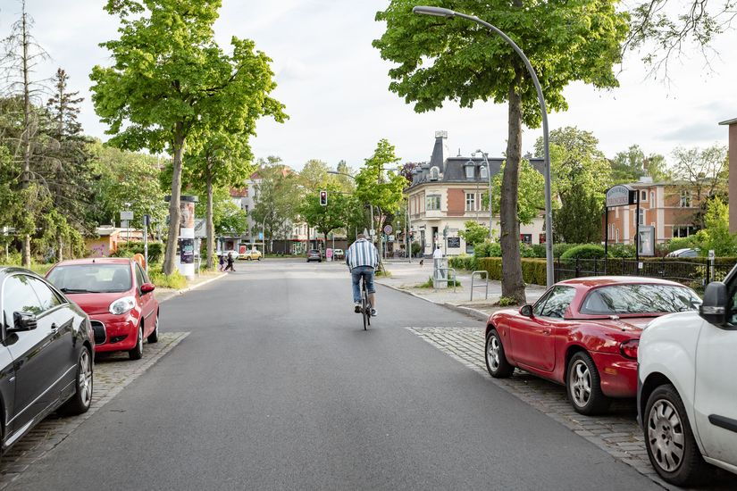 Jungfernstieg mit Radverkehr