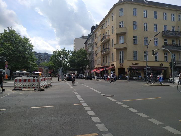 Fahrradschutzstreifen Fasanenstraße Berlin