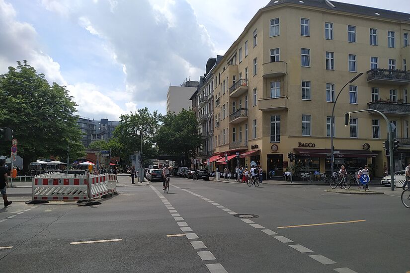 Fahrradschutzstreifen Fasanenstraße Berlin