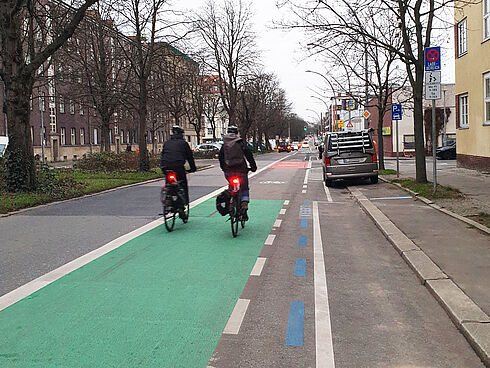 Abgeschlossene Radverkehrsmaßnahme Storkower Str Grellstr
