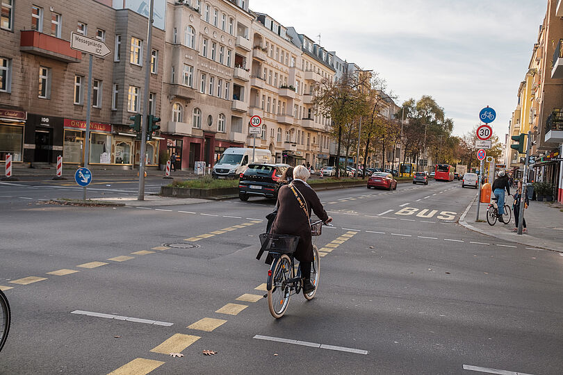 Temporäre Radfahrstreifen auf der Kantstraße