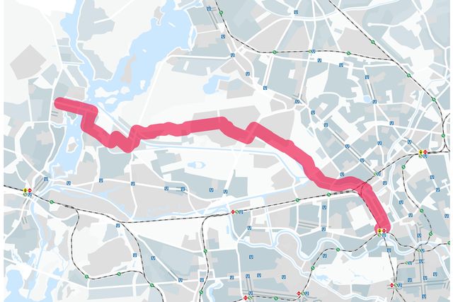 Kartenausschnitt Berlin mit Trassenkorridor RSV Mitte-Tegel-Spandau