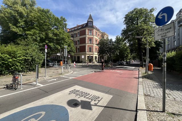 Fahrradstraße in der Handjerystraße