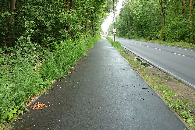 Asphaltierter Geh-und Radweg Oberspreestraße