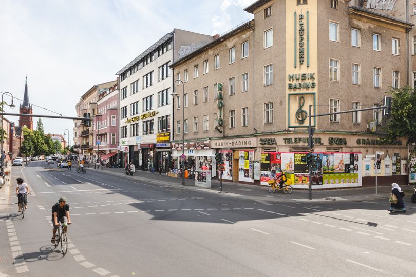 Radfahrer auf Karl-Marx-Straße