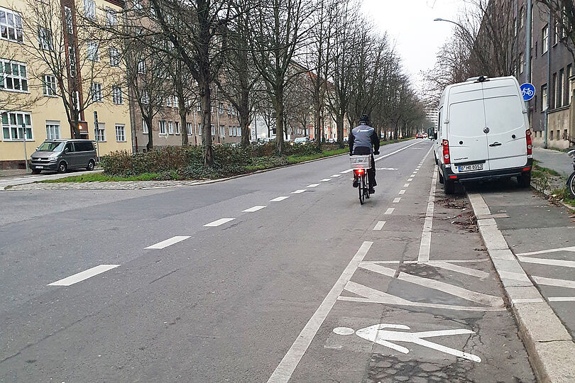 Abgeschlossene Radverkehrsmaßnahme Storkower Str Grellstr