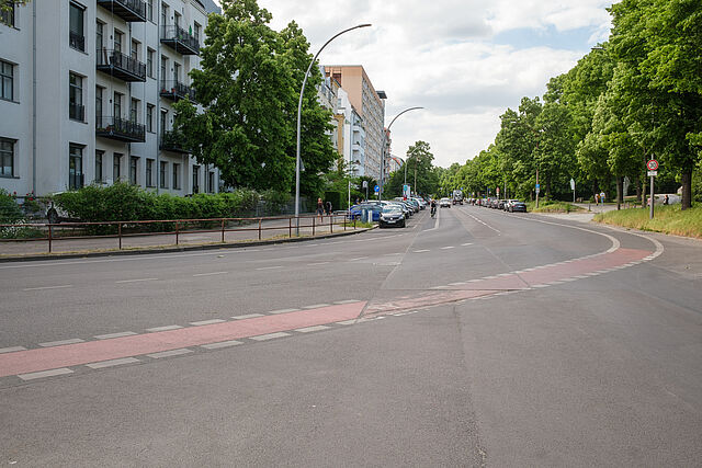 Übersicht der Straßenraumaufteilung in der Friedensstraße