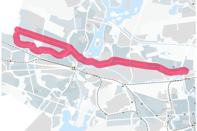 Kartenausschnitt Berlin mit Trassenkorridor RSV Nonnendammallee