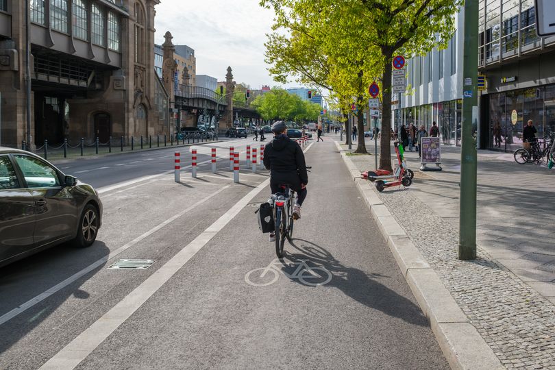 Radfahrstreifen an der Kleiststraße