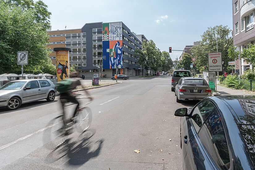 Querschnitt der
Kluckstraße