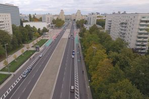 Luftbild der Karl-Marx-Allee