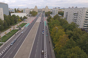 Luftbild der Karl-Marx-Allee