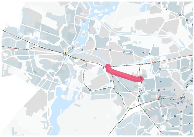 Kartenausschnitt Berlin mit Trassenkorridor RSV Spandauer Freiheit