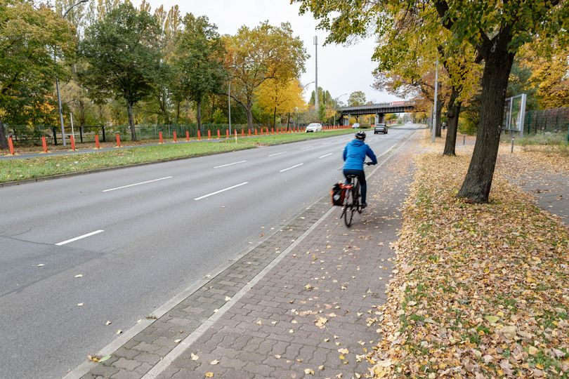 Radweg Adlergestell vor Umbau