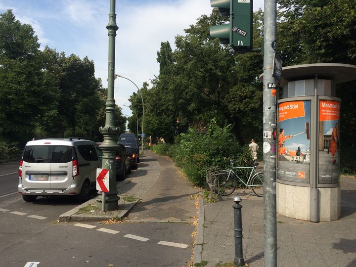 Radweg Höhe Hornstraße in Friedrichshain-Kreuzberg