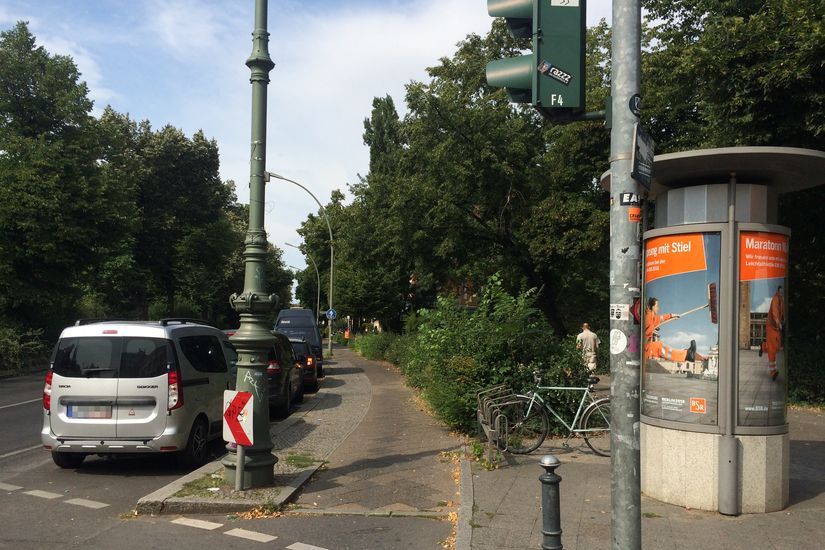 Radweg Höhe Hornstraße in Friedrichshain-Kreuzberg