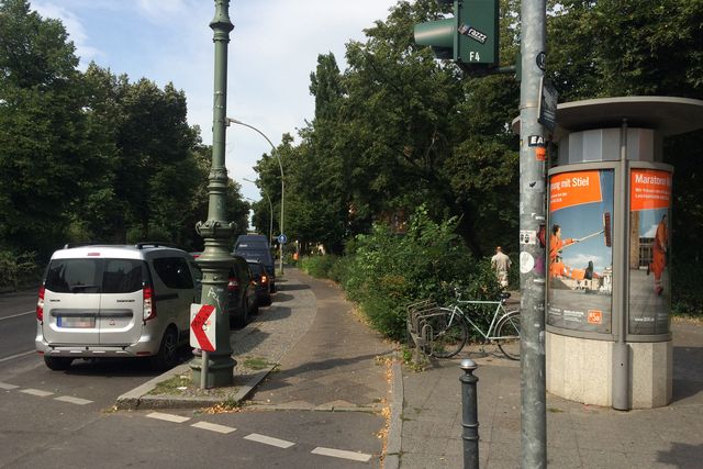 Radweg Höhe Hornstraße in Friedrichshain-Kreuzberg