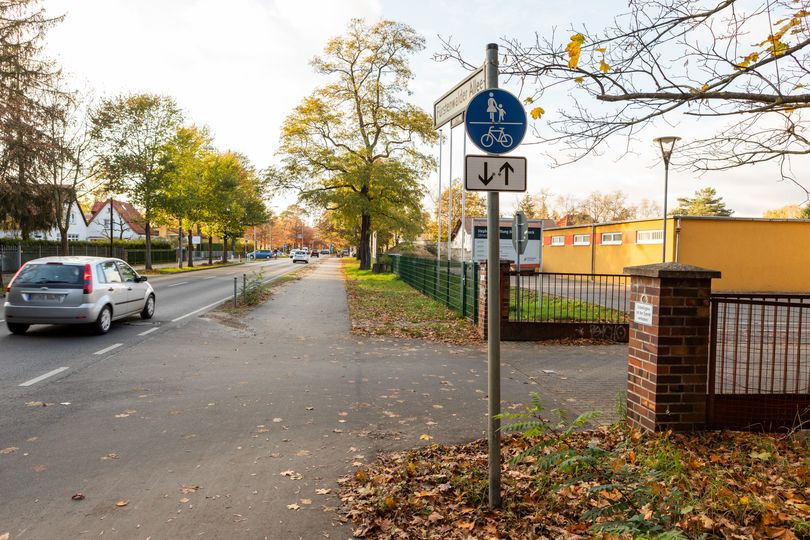 Radweg Fürstenwalder Allee in Treptow-Köpenick