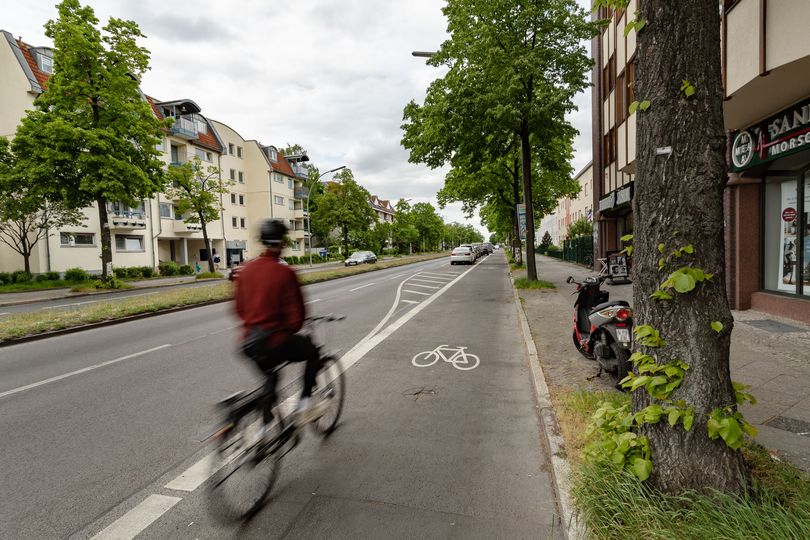 Radfahrstreifen an der Kaiser-Wilhelm-Straße
