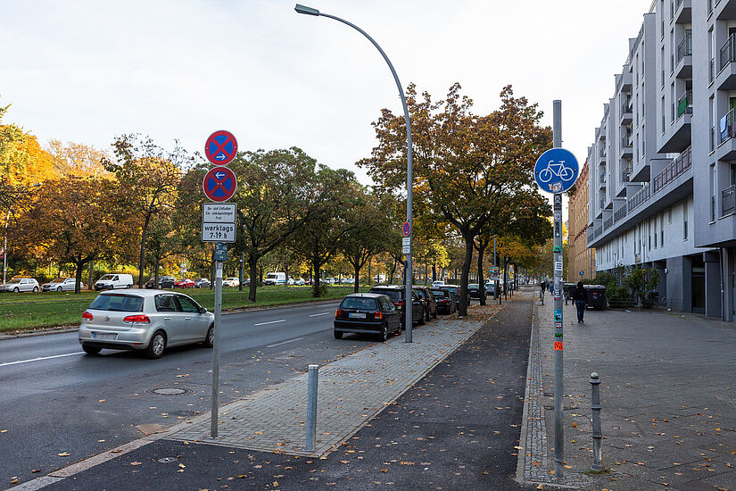 Sanierter Radweg auf Seestraße